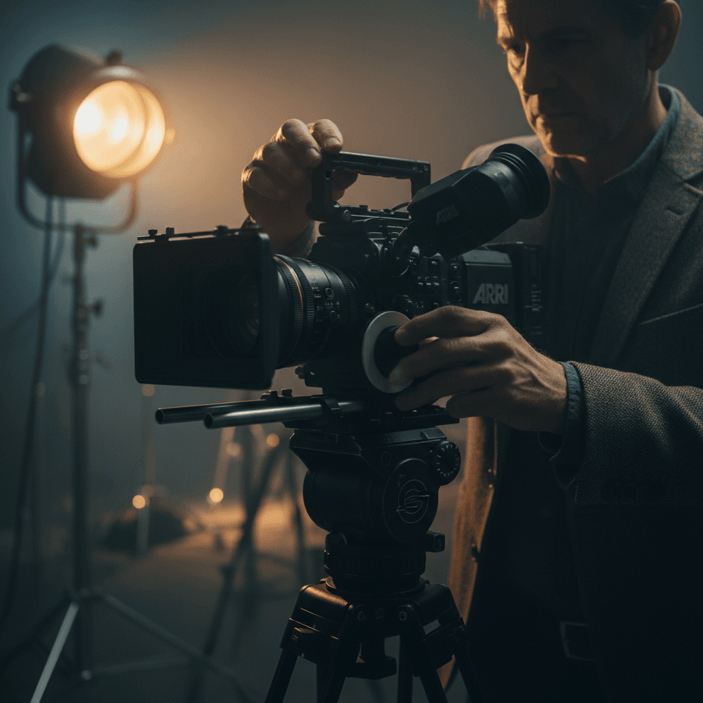 Kameramann bei der Arbeit am Set